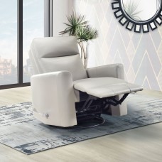 9658 Leather Swivel Rocker Recliner